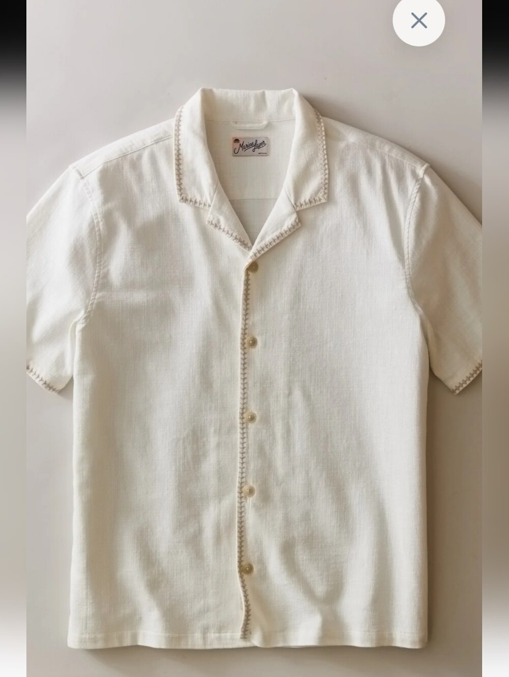 Marine Layer Embroidered Resort Shirt With Collar